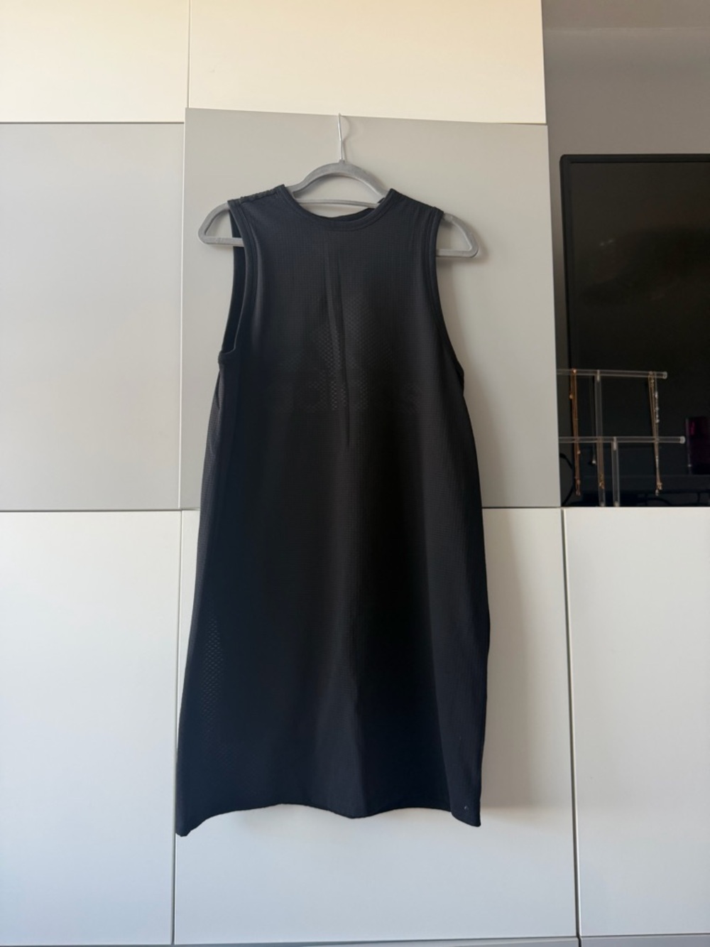 adidas Black Mesh Sleeveless Maxi Dress